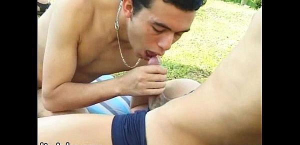  Two yummy South American boys enjoying sex camping